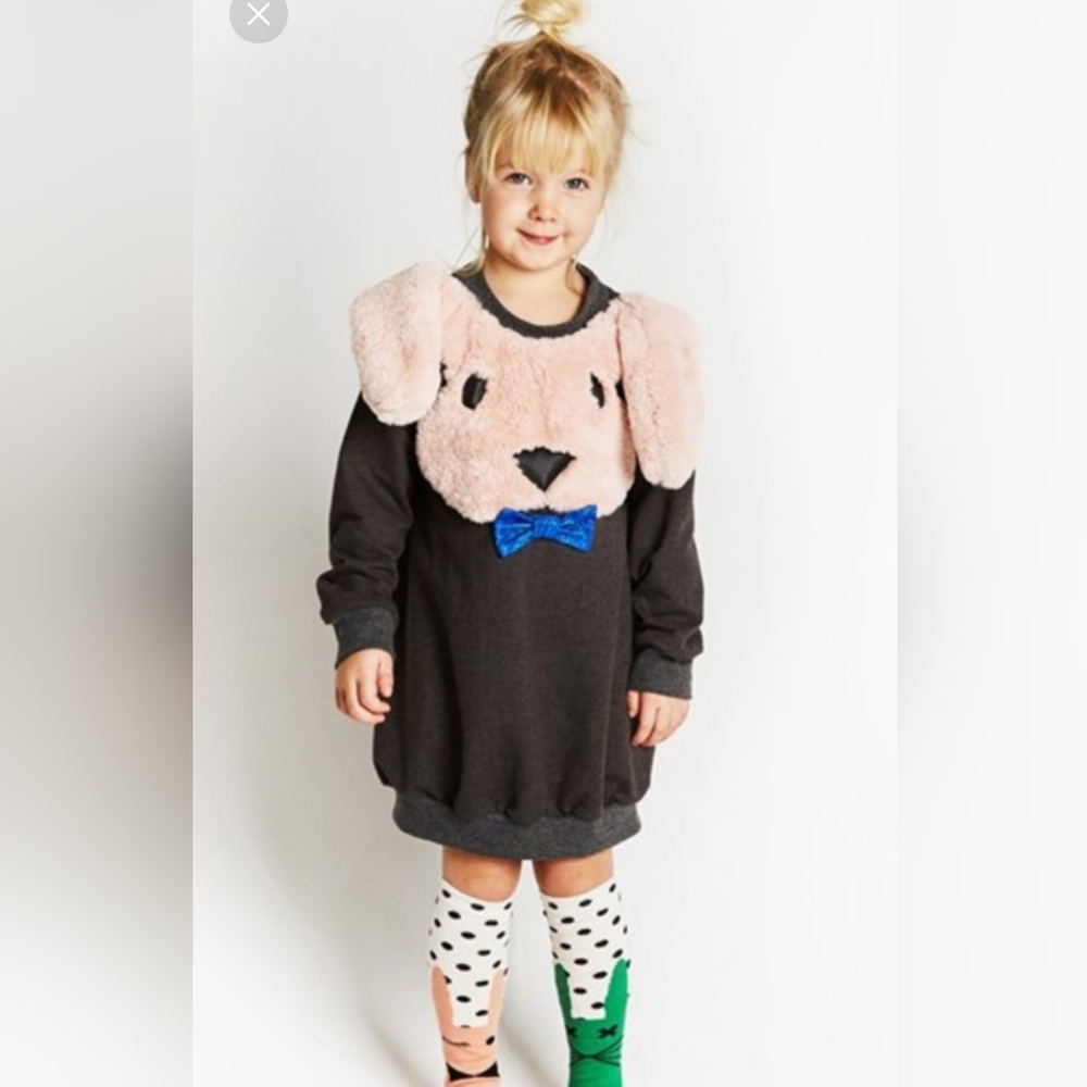 Bang Bang Copenhagen Fleece Bunny Sweatshirt Dress